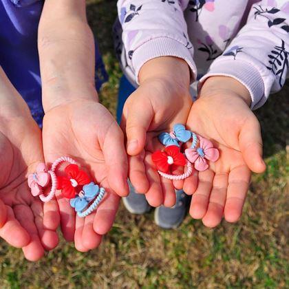 Obrázek z Dětské gumičky do vlasů 10 ks - mašličky