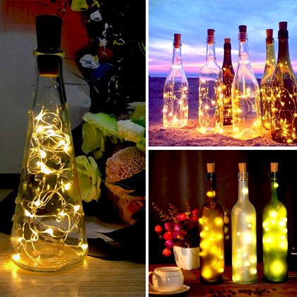 Obrázek z LED světelný řetěz do lahve s korkem 2 m