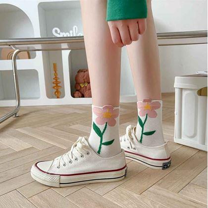 Obrázek z Ponožky s květy