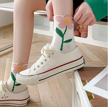 Obrázek z Ponožky s květy