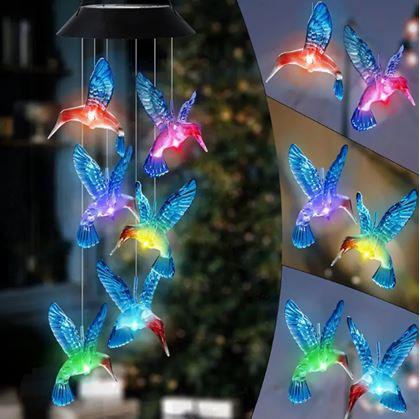 Obrázek z Solární závěsná dekorace - létající kolibříci