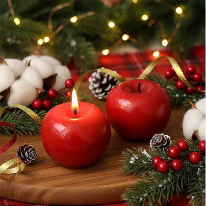 Obrázek z Dárková svíčka jablko 2 ks