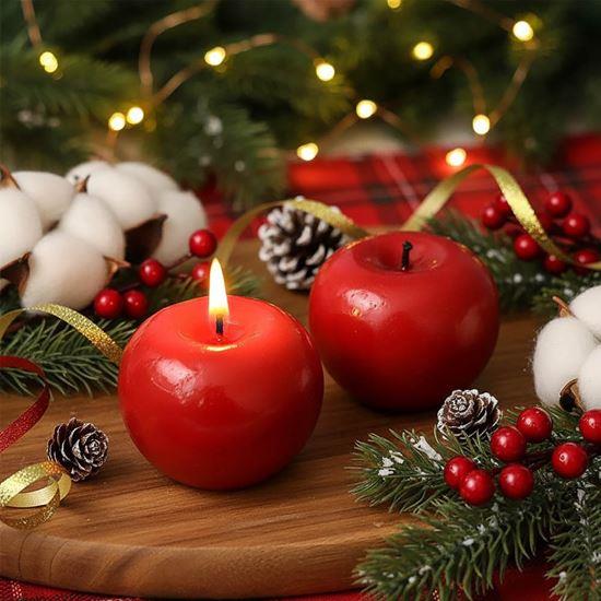 Obrázek z Dárková svíčka jablko 2 ks