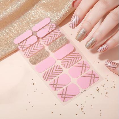 Obrázek z Samolepky na nehty - růžovo zlaté
