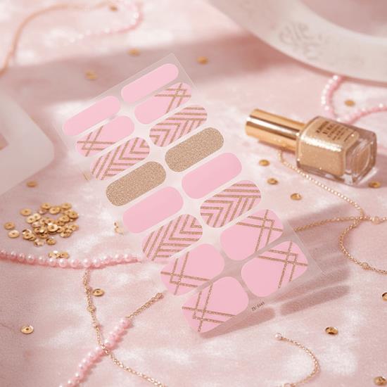 Obrázek z Samolepky na nehty - růžovo zlaté