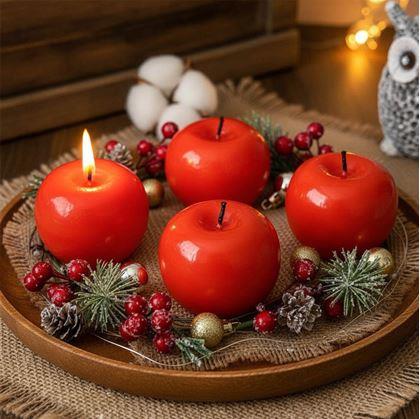Obrázek z Dárková svíčka jablko 2 ks