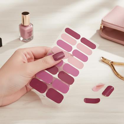 Obrázek z Samolepky na nehty - tmavě růžový mix