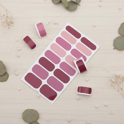 Obrázek z Samolepky na nehty - tmavě růžový mix