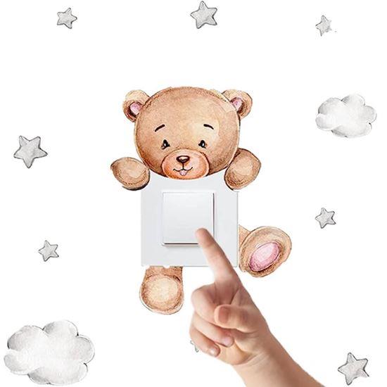 Obrázek z Dětská samolepka na vypínač - medvídek
