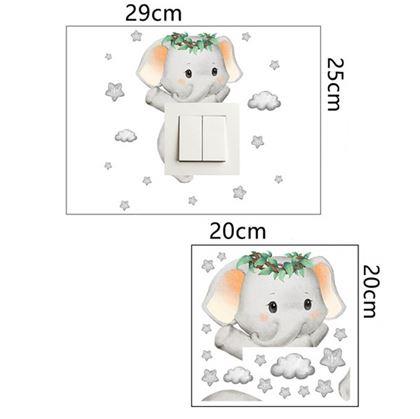 Obrázek z Dětská samolepka na vypínač - sloník