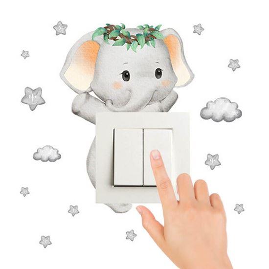Obrázek z Dětská samolepka na vypínač - sloník