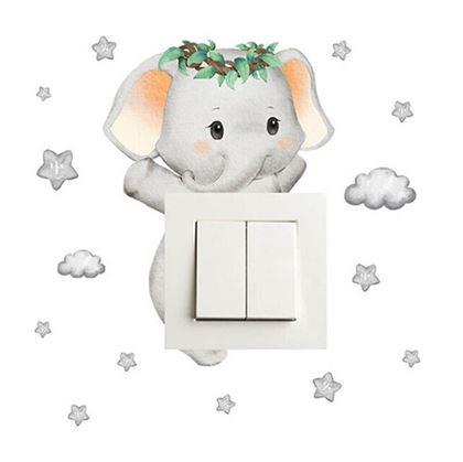Obrázek z Dětská samolepka na vypínač - sloník