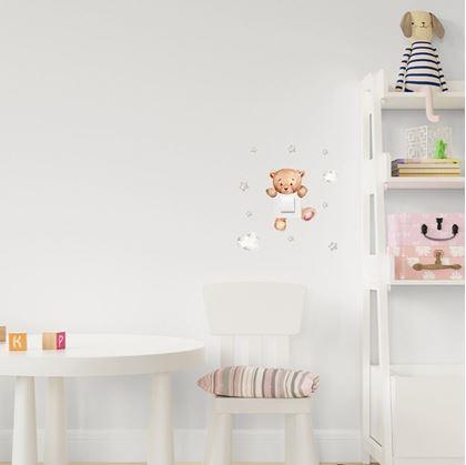 Obrázek z Dětská samolepka na vypínač - medvídek