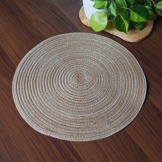 Obrázek z Kulaté prostírání na stůl - světle hnědé