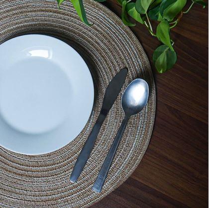 Obrázek z Kulaté prostírání na stůl - světle hnědé