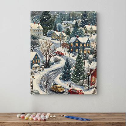 Obrázek Malování podle čísel, vypnuté plátno na rám