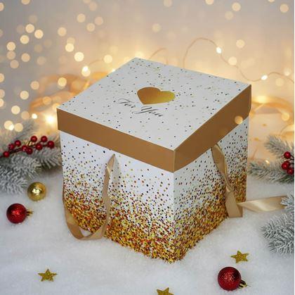 Obrázek z Dárková krabička 22 cm - třpytky