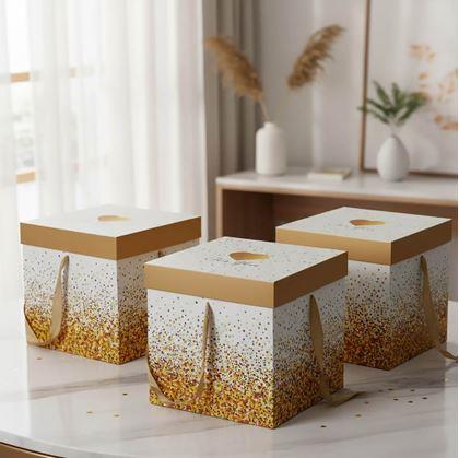 Obrázek z Dárková krabička 22 cm - třpytky