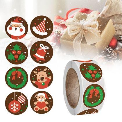 Obrázek z Vánoční samolepky 500 ks  - vánoční nálada