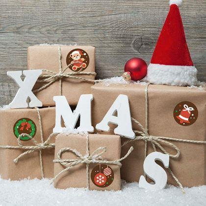 Obrázek z Vánoční samolepky 500 ks  - vánoční nálada