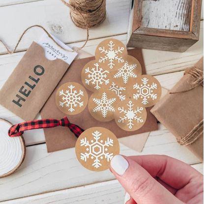 Obrázek Vánoční samolepky 500 ks - sněhové vločky