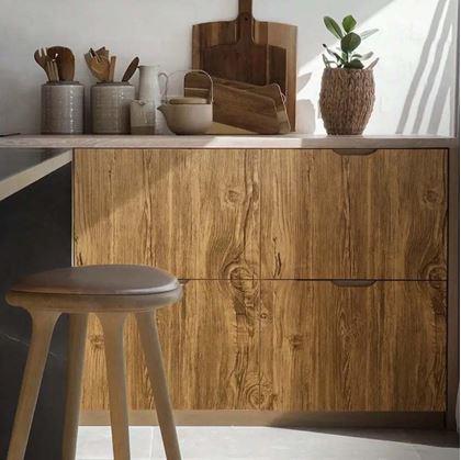 Obrázek z Samolepicí podlaha 200x60 cm - tmavé dřevo