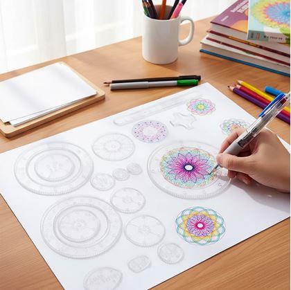 Obrázek z Sada kreslicích šablon - spirograf