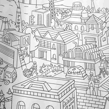 Obrázek z Omalovánky v roli 10 m - město