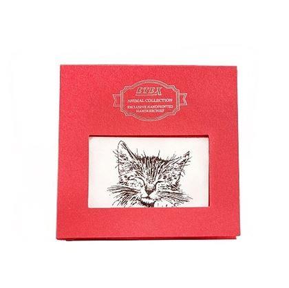Obrázek z Látkový kapesník v dárkové krabičce - kočka