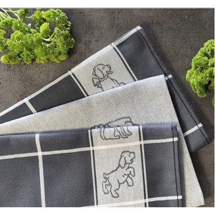 Obrázek z Sada 3 ks bavlněných utěrek - pejsci