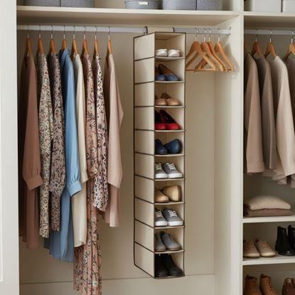 Obrázek Závěsný organizér do skříně 10 přihrádek