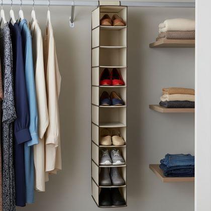 Obrázek z Závěsný organizér do skříně 10 přihrádek