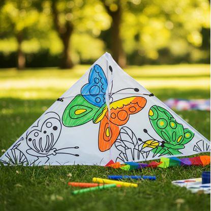 Obrázek Létající drak k vybarvení