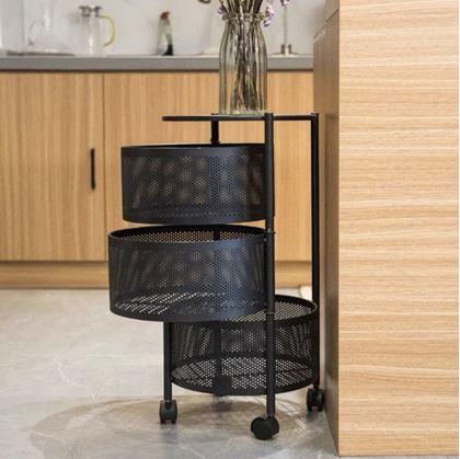 Obrázek z Pojízdný organizér se 3 košíky - 2. jakost