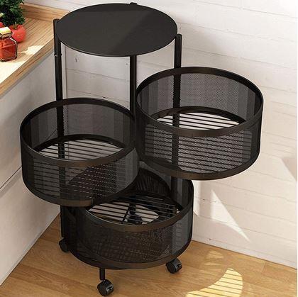 Obrázek z Pojízdný organizér se 3 košíky - 2. jakost