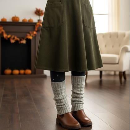 Obrázek z Hřejivé návleky na nohy - šedé