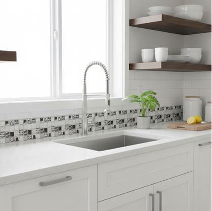 Obrázek z Samolepicí lišta mozaika - šedý mix