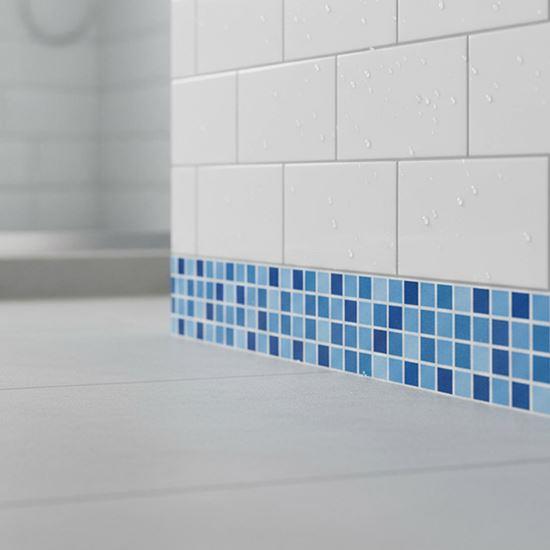 Obrázek z Samolepicí lišta mozaika - modrý mix