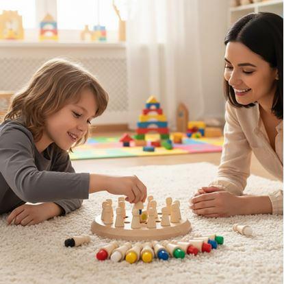 Obrázek Paměťová hra pro děti - dřevěné šachy