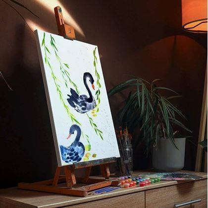 Obrázek z Dárková sada na malování - plátno 50x40 cm, sada barev a štětce