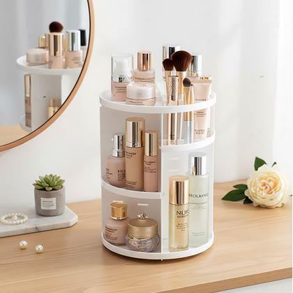 Obrázek z Otočný kosmetický organizér - bílý