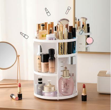 Obrázek z Otočný kosmetický organizér - bílý