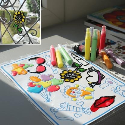 Obrázek Barvy na sklo s předlohou