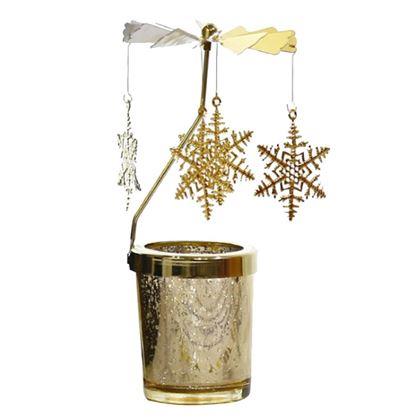 Obrázek z Rotující svícen - sněhové vločky