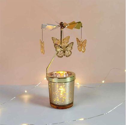 Obrázek z Rotující svícen - motýlci