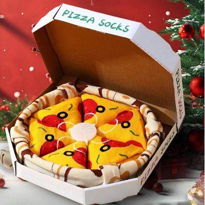 Obrázek Sada 4 párů ponožek - pizza