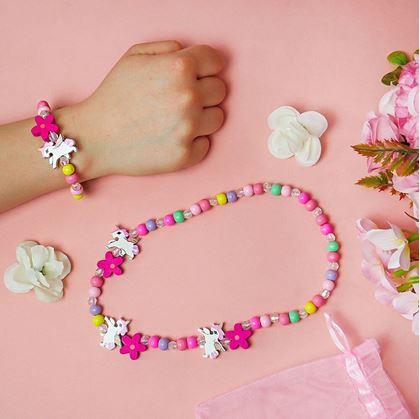 Obrázek z Sada náhrdelník a náramek z dřevěných korálků