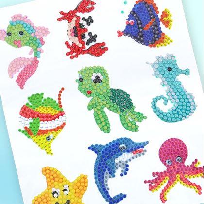 Obrázek z Diamantové malování pro děti samolepky - mořský svět