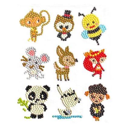 Obrázek z Diamantové malování pro děti samolepky - mix zvířátek