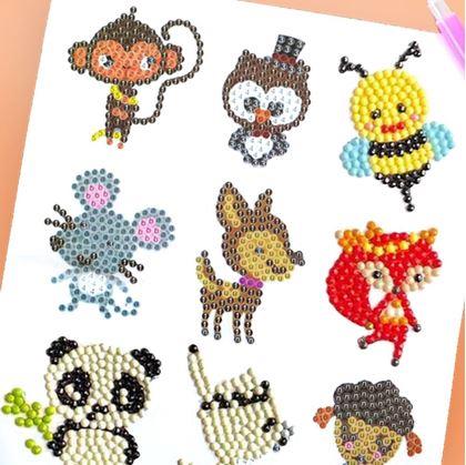 Obrázek z Diamantové malování pro děti samolepky - mix zvířátek